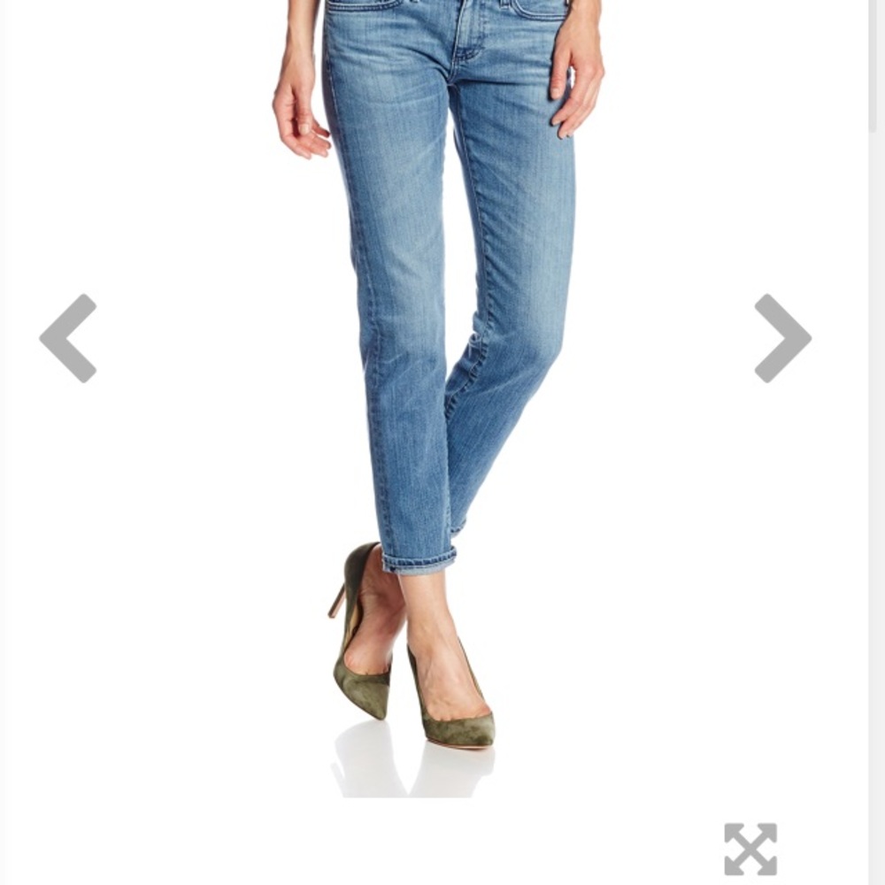 NWT AG piper “slouchy slim crop” theory luxe jean